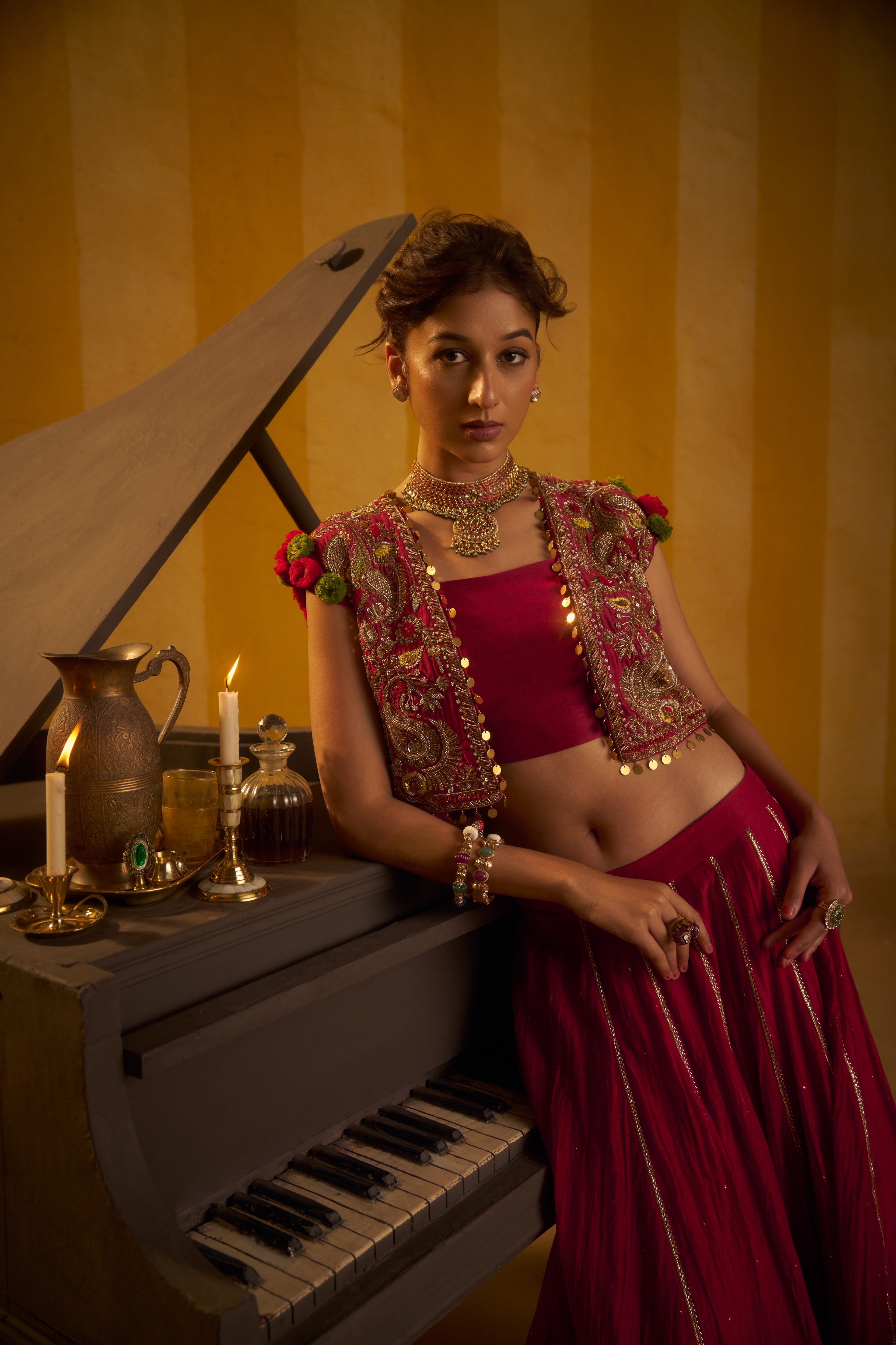 Gulaal lehenga set