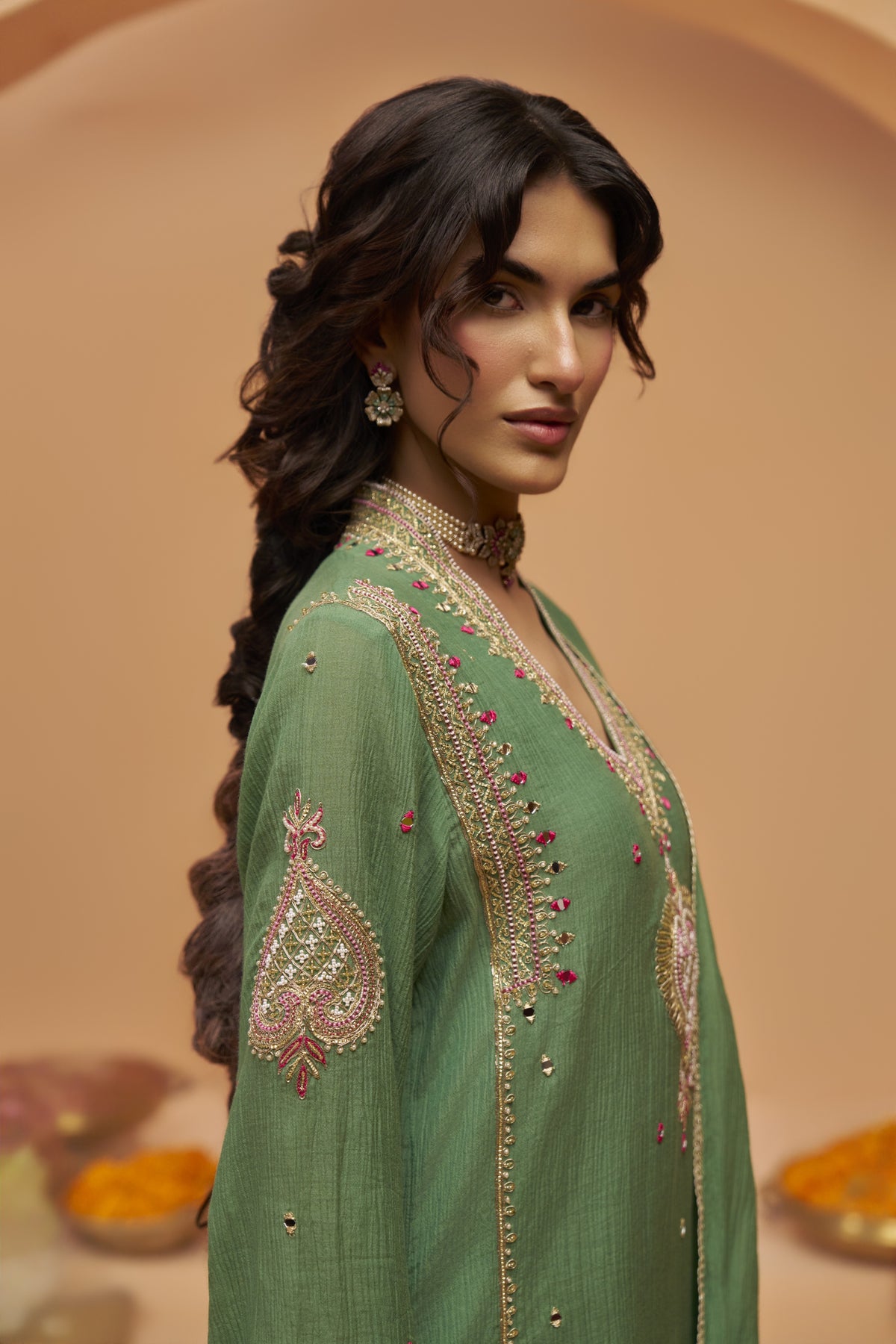 Green Farshi Salwar Set