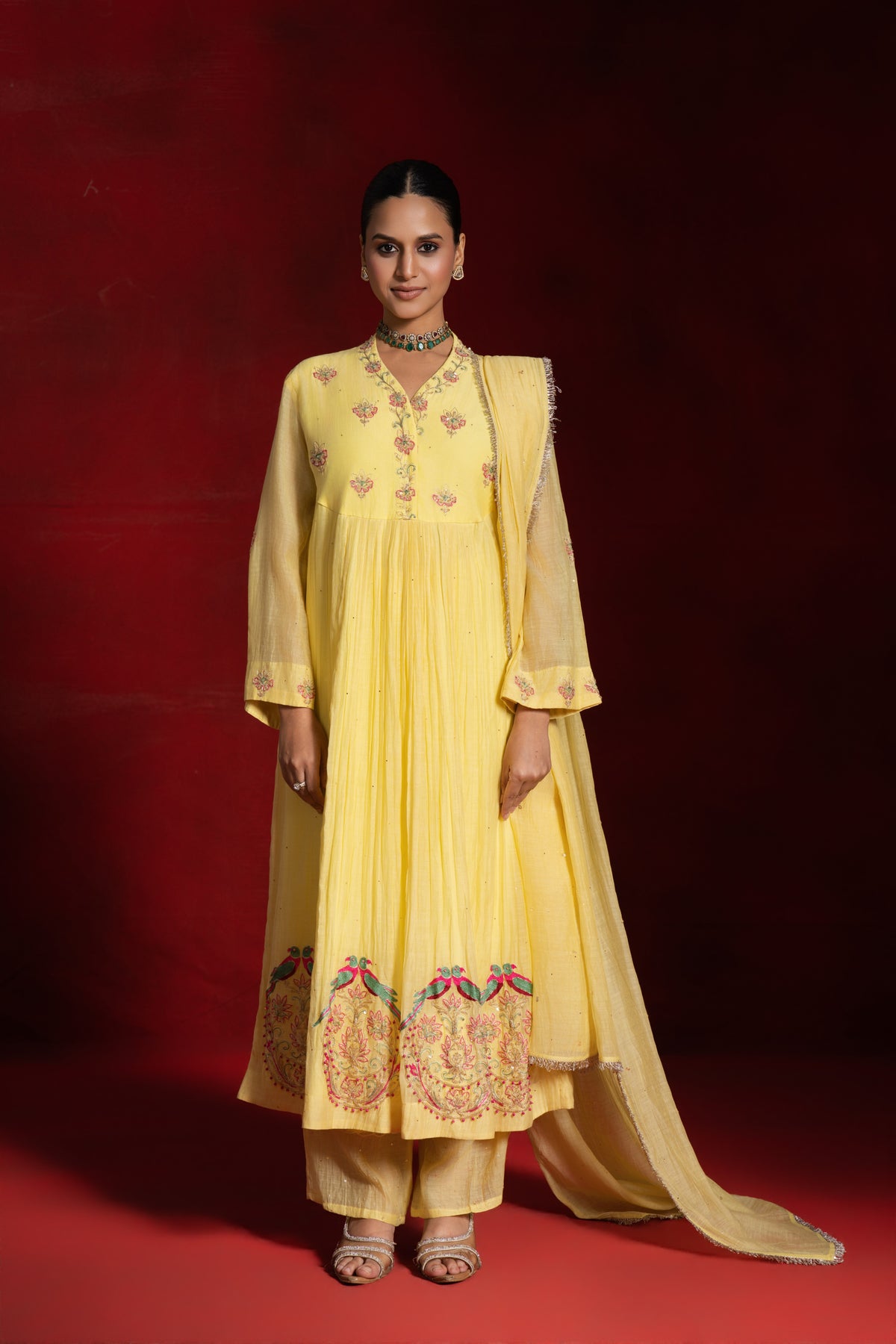 Yellow Butta Kurta