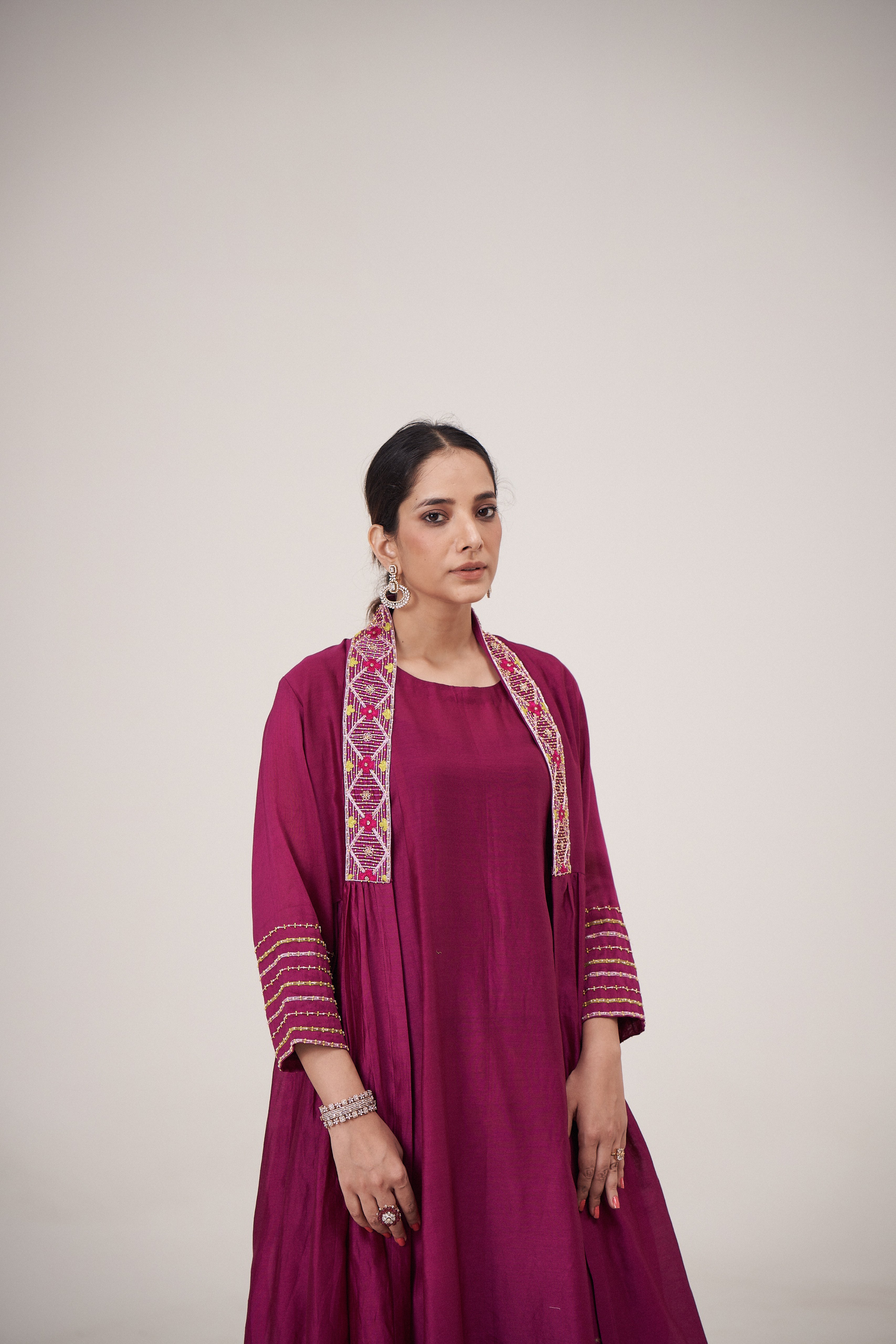 Sunairi Resham Jacket Kurta Set