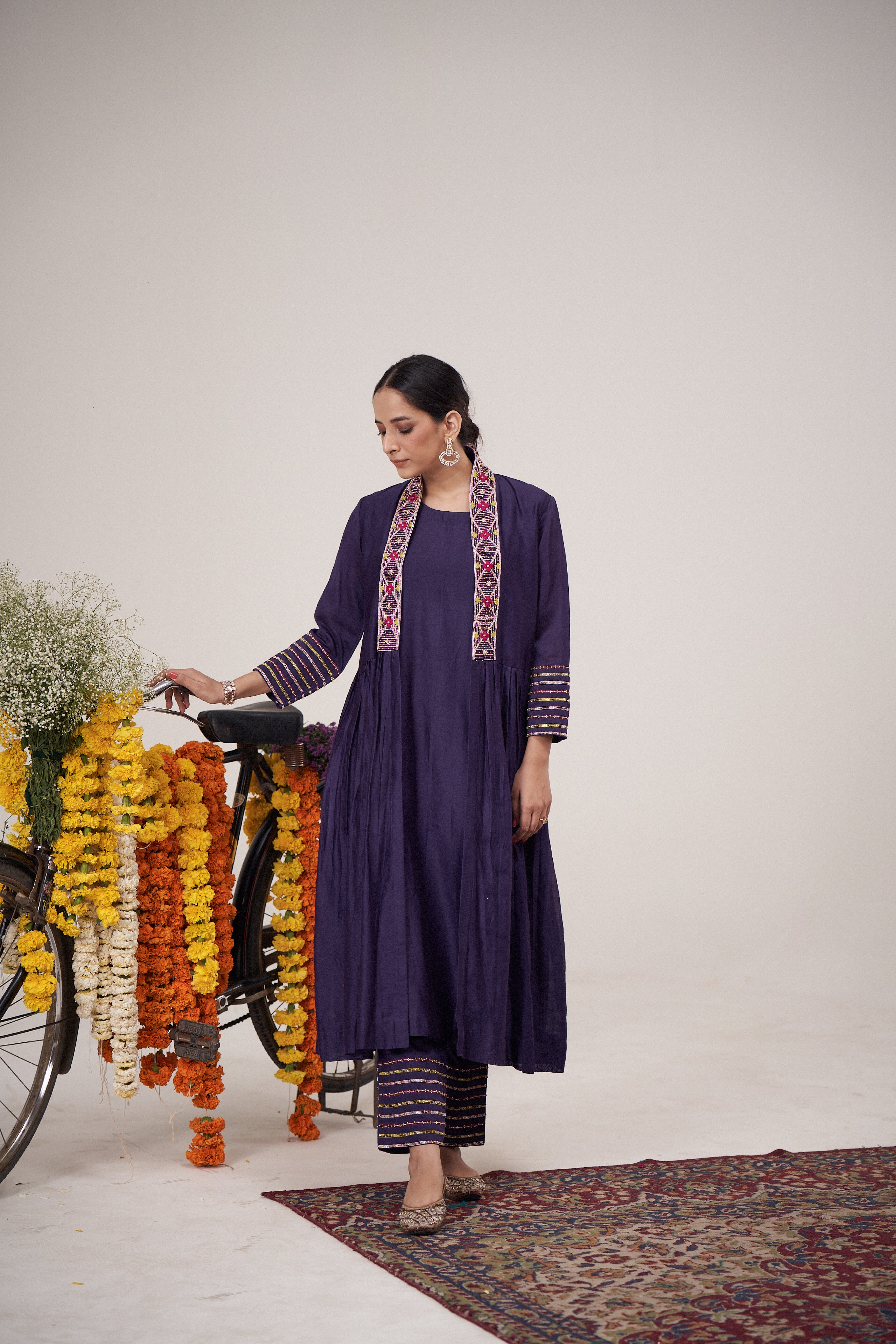 Sunairi Resham Jacket Kurta Set