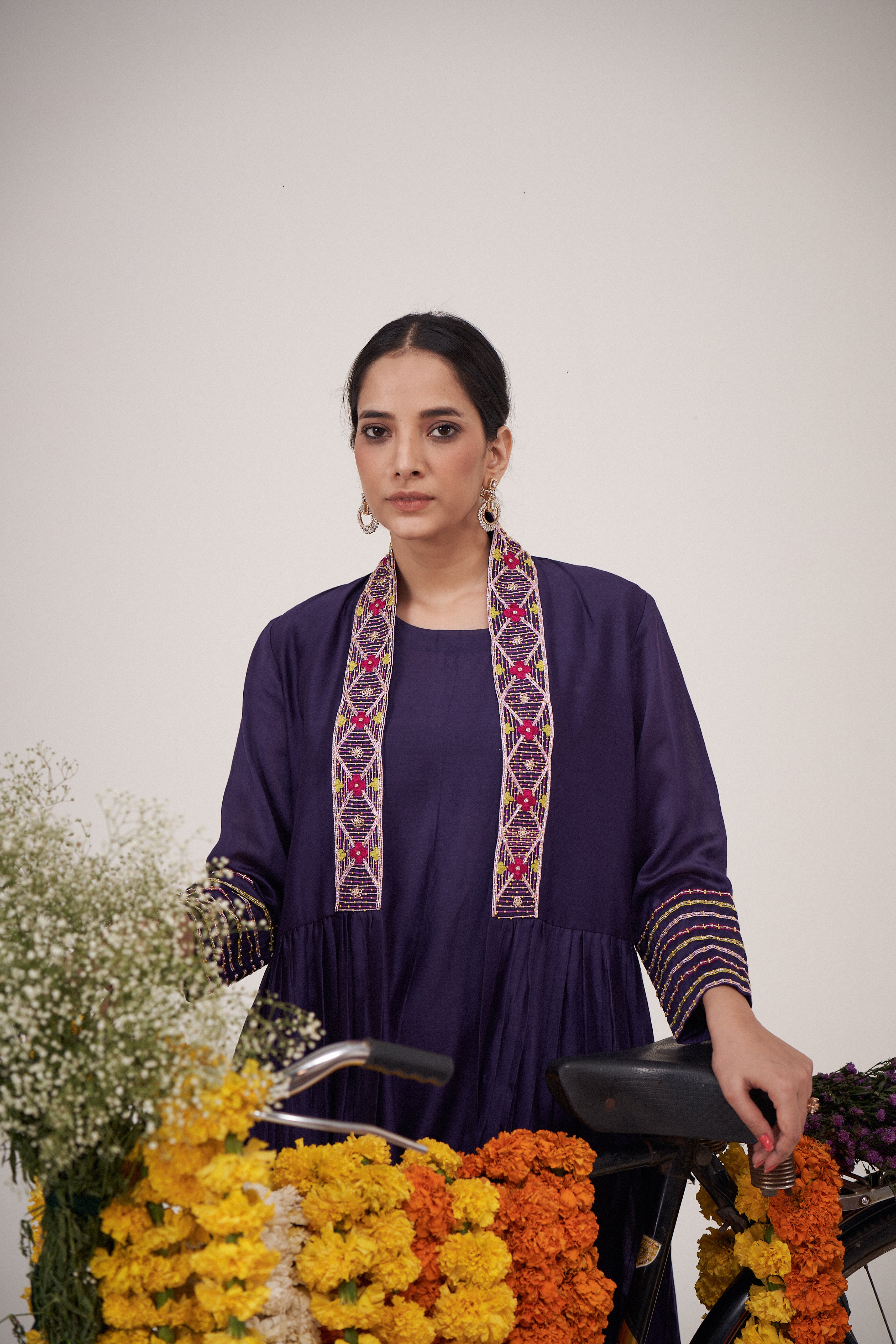 Sunairi Resham Jacket Kurta Set