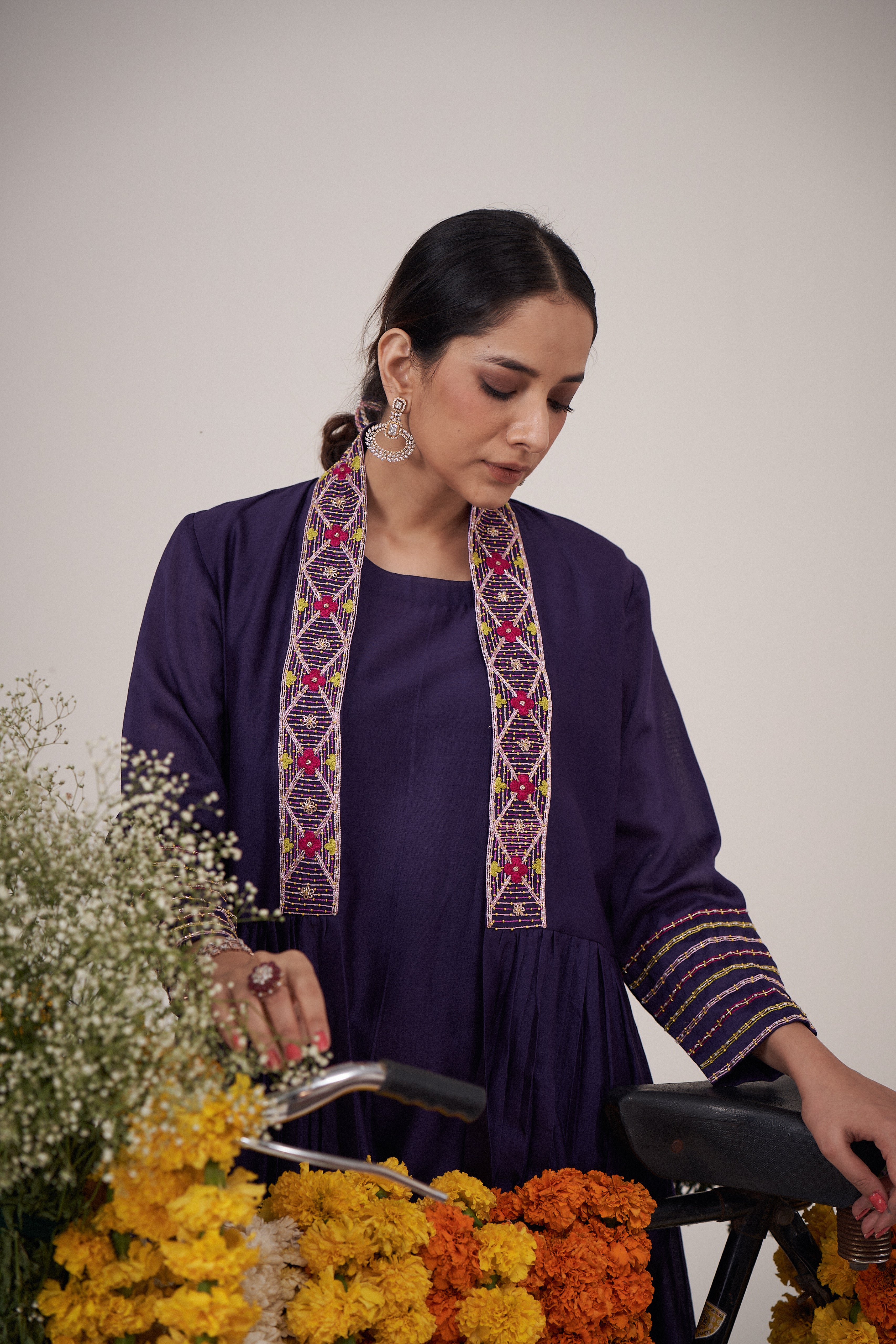 Sunairi Resham Jacket Kurta Set