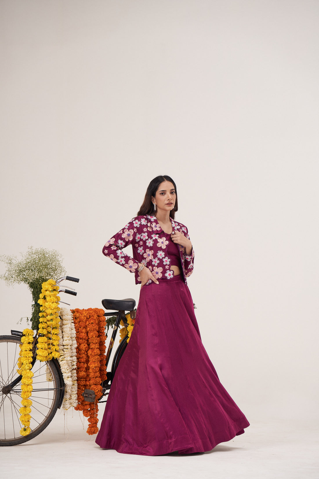 Guldasta short Jacket Ghaghra Set