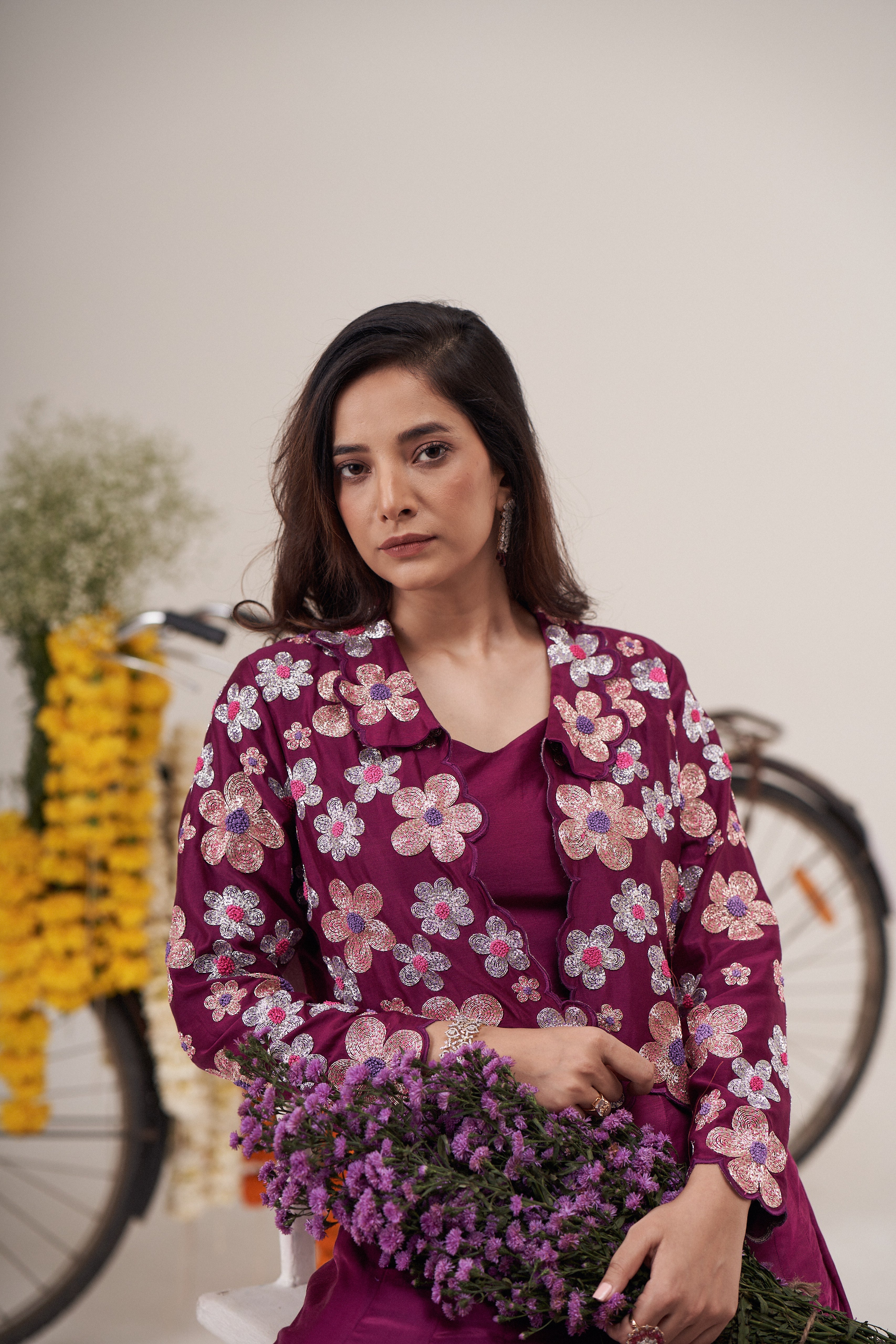 Guldasta short Jacket Ghaghra Set