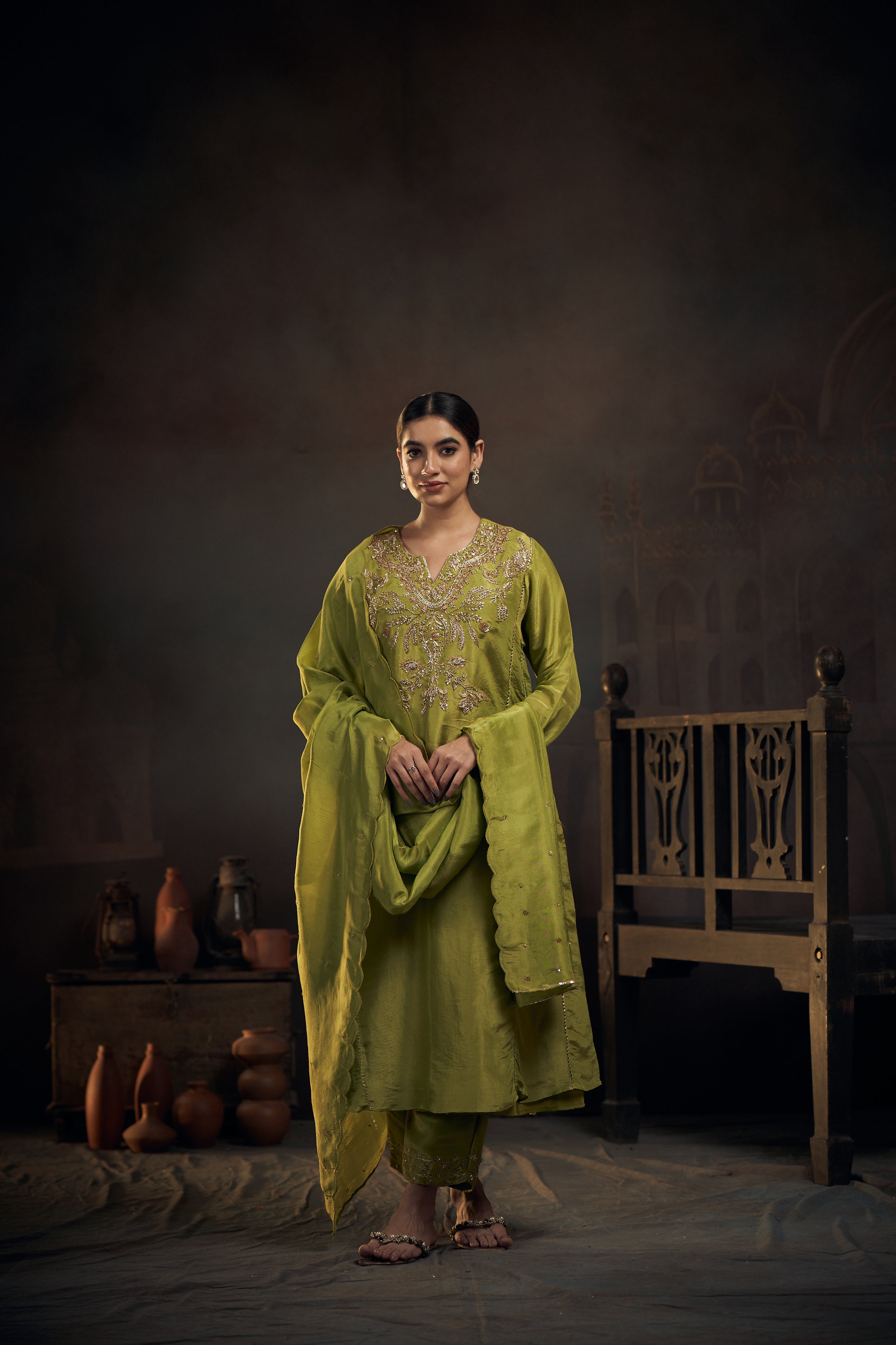 Nawabi Tisuue Kurta Set