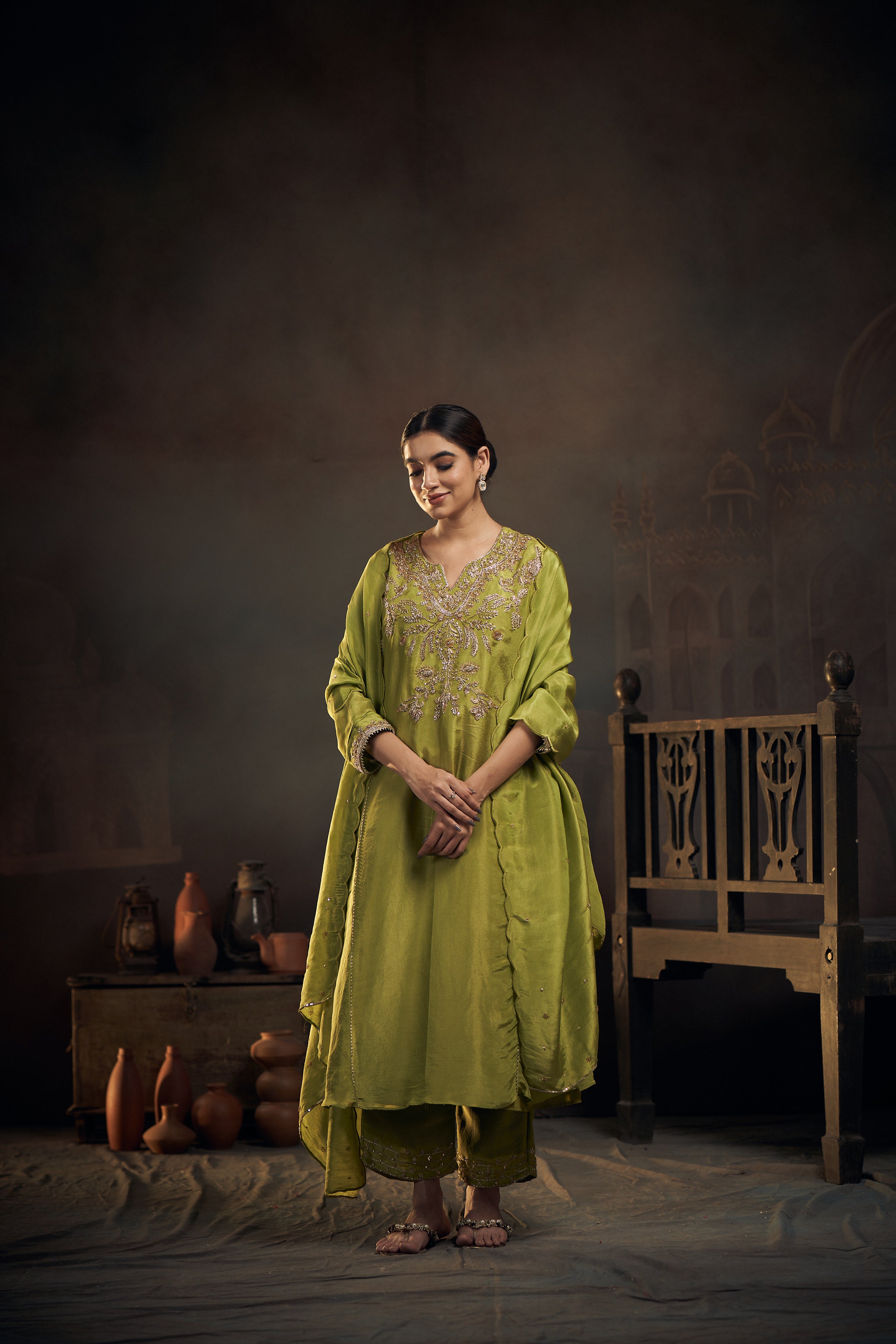 Nawabi Tisuue Kurta Set