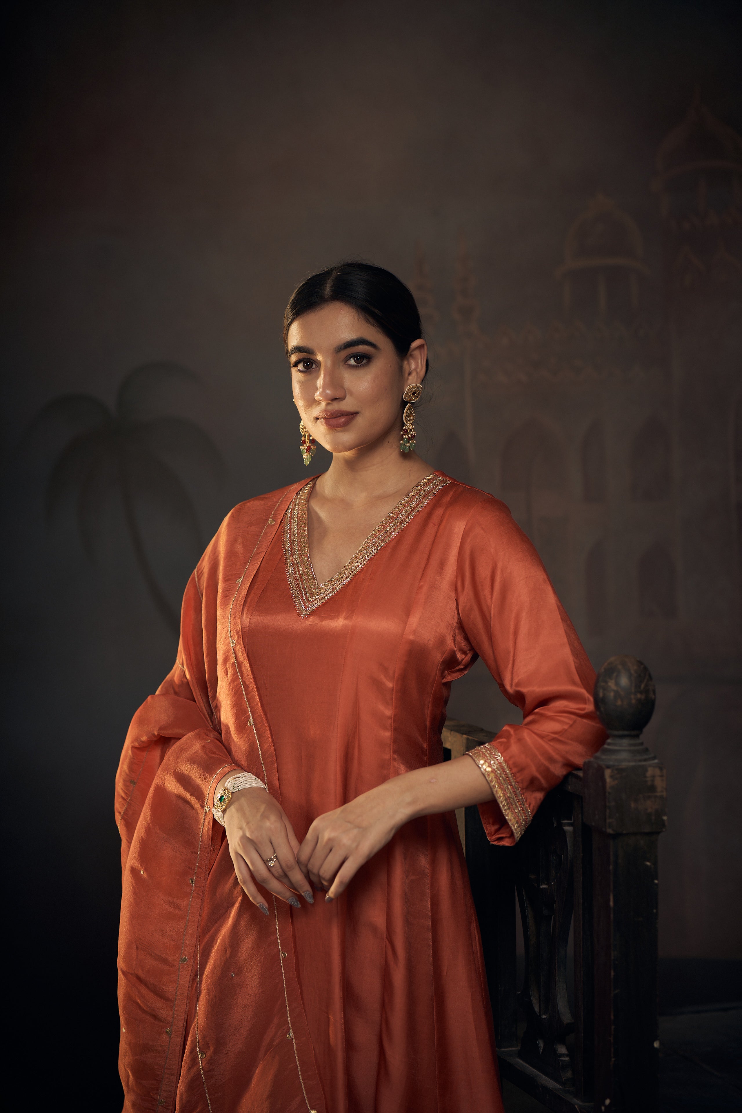 Kesar Anarkali set