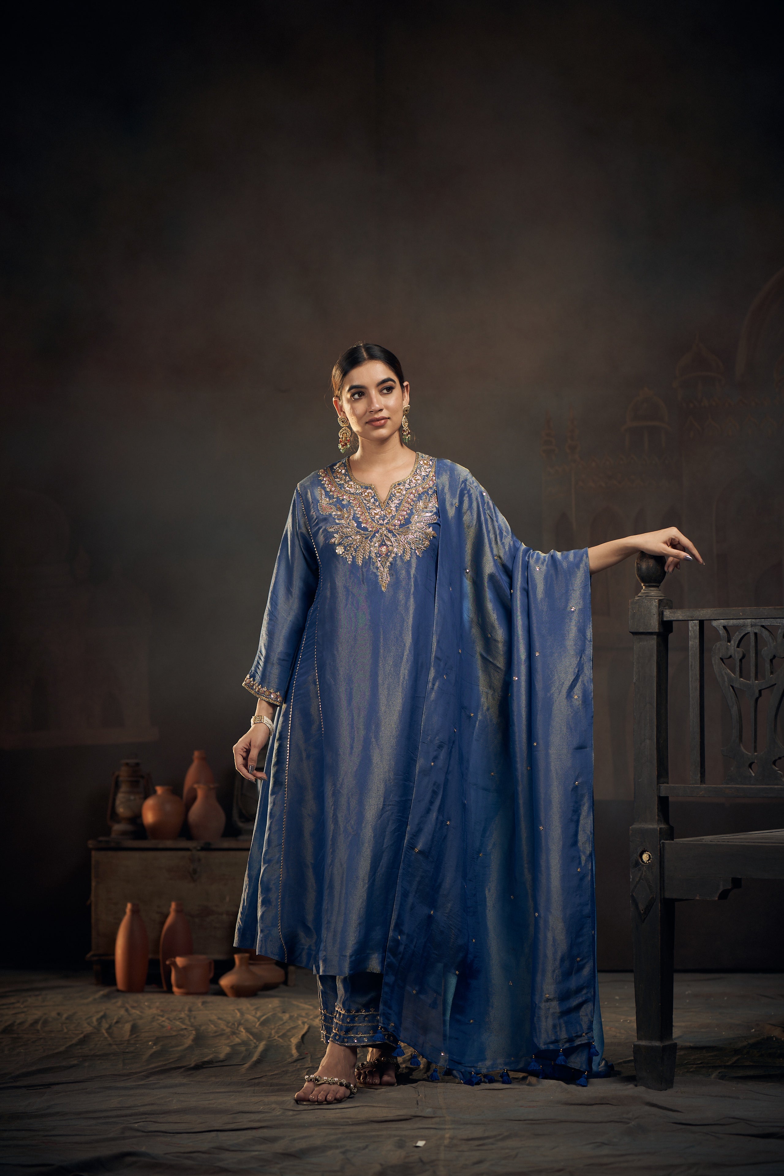 Nawabi Tisuue Kurta Set
