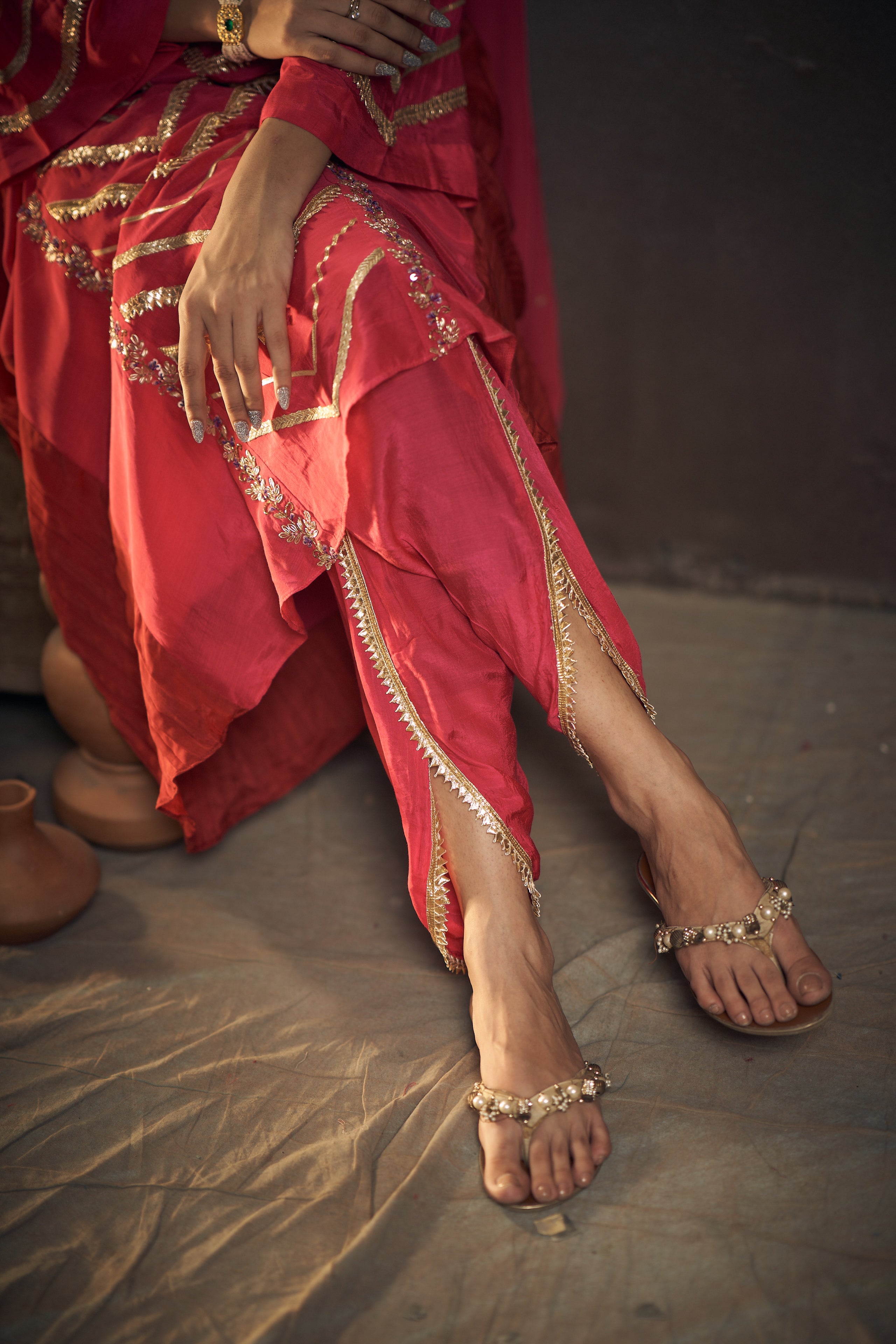 Gota Dhoti Set