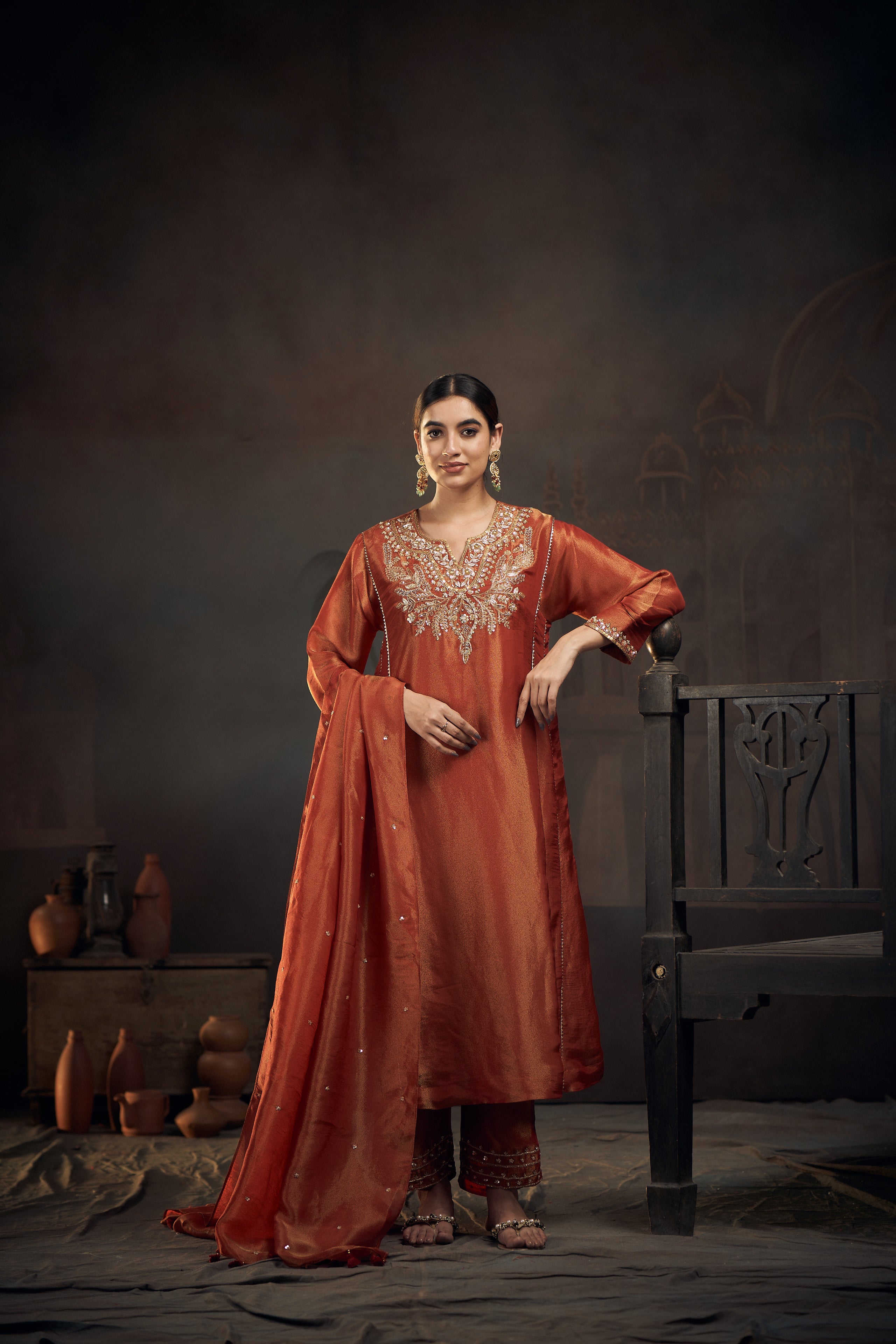 Nawabi Tisuue Kurta Set