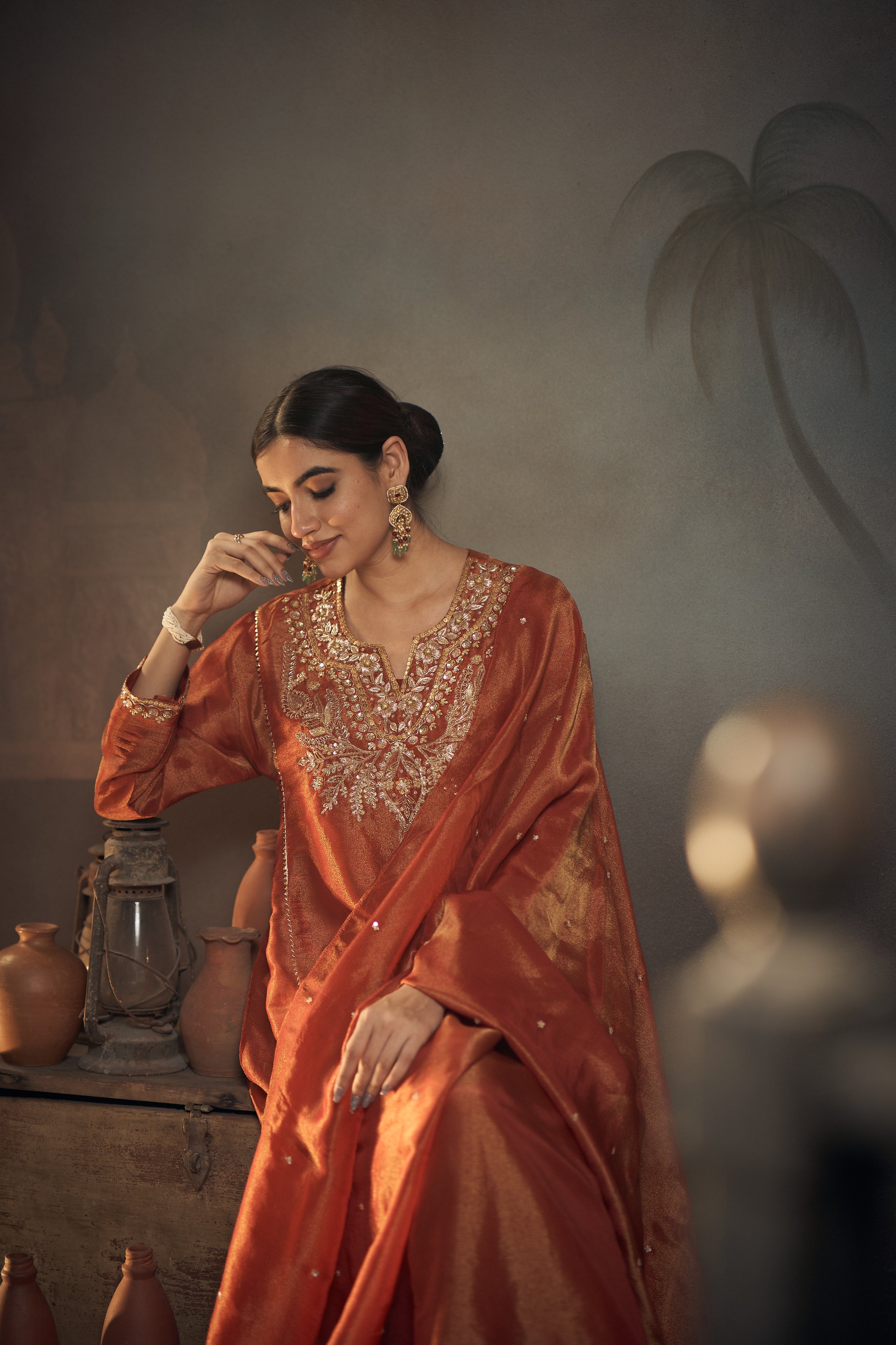 Nawabi Tisuue Kurta Set