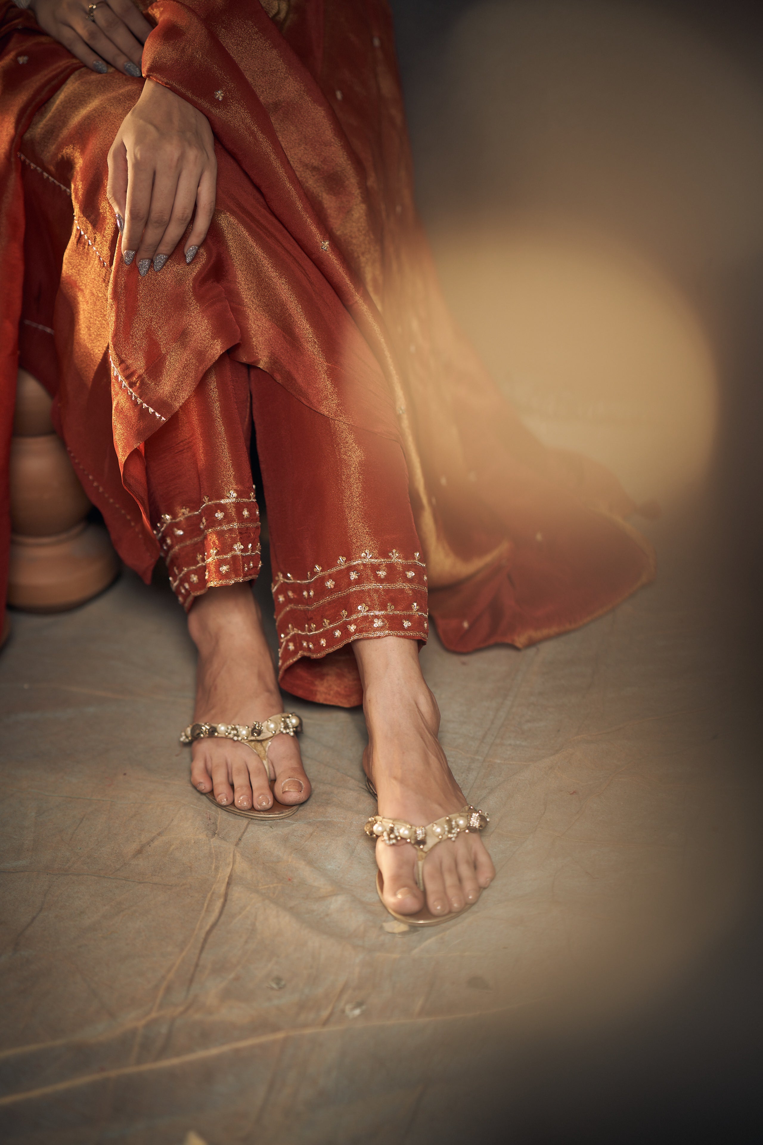 Nawabi Tisuue Kurta Set