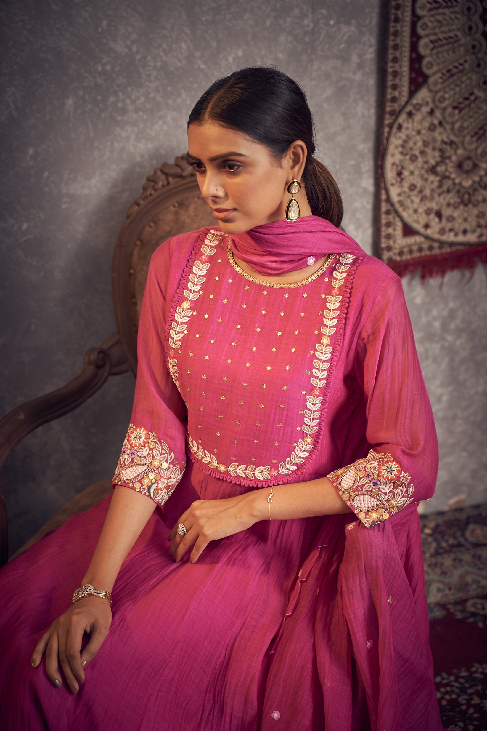 Satranga anarkali set