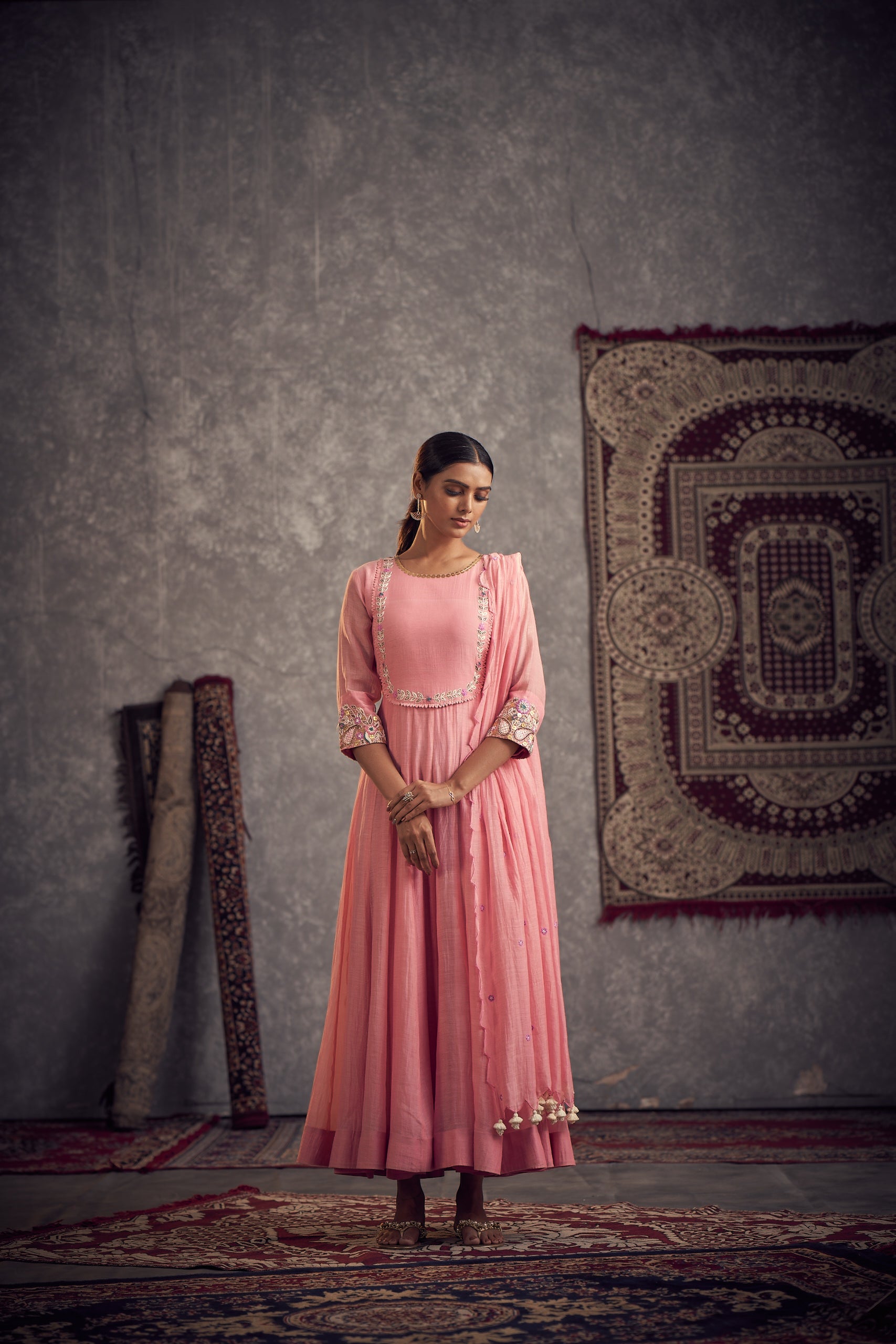 Satranga anarkali set