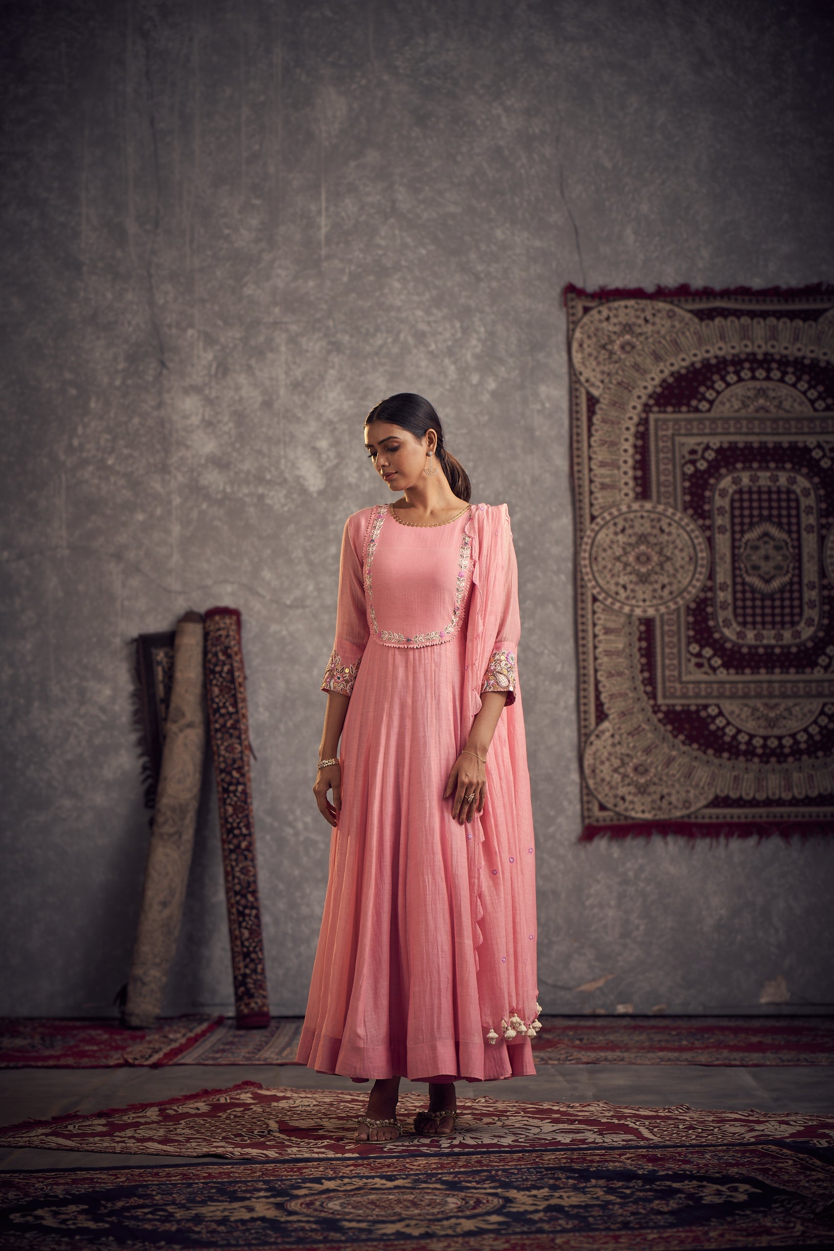 Satranga anarkali set