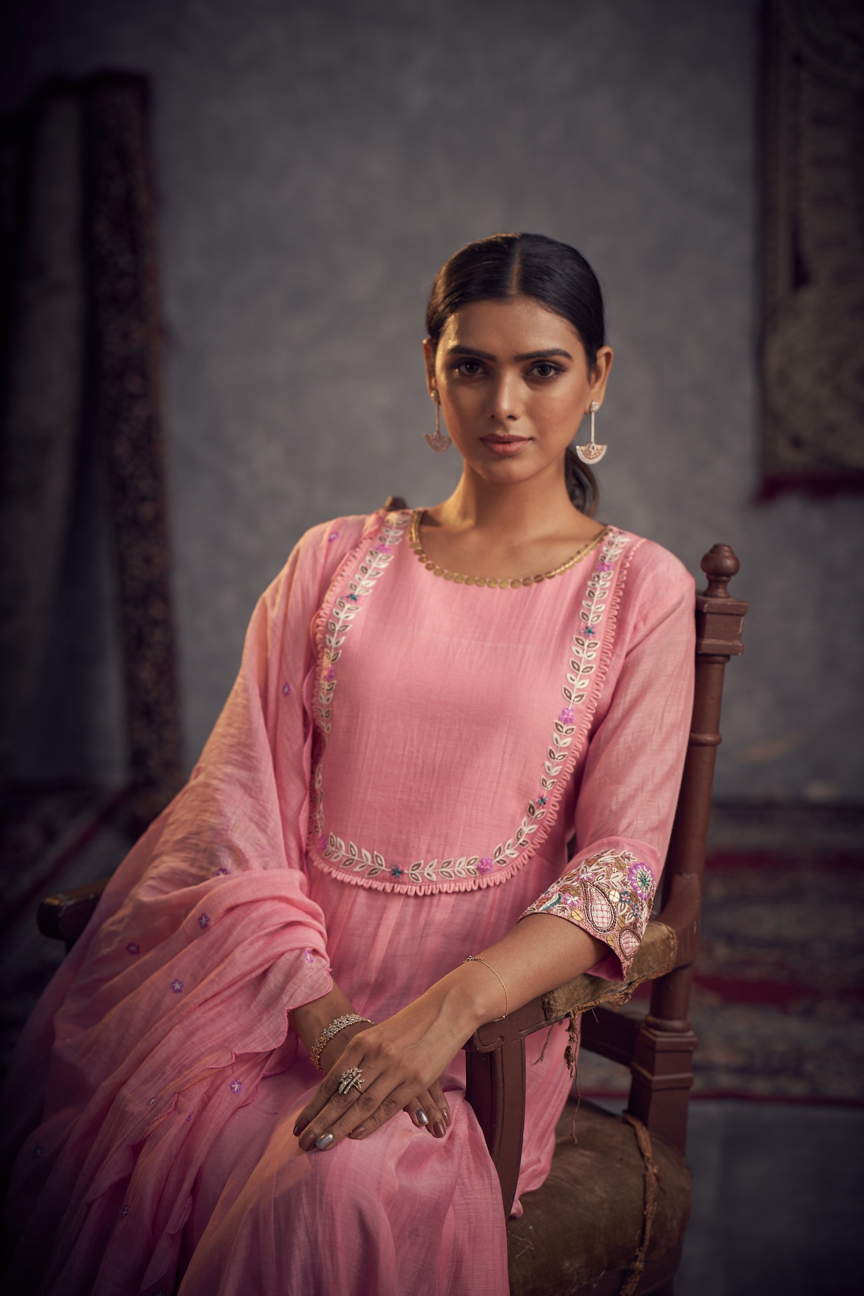 Satranga anarkali set