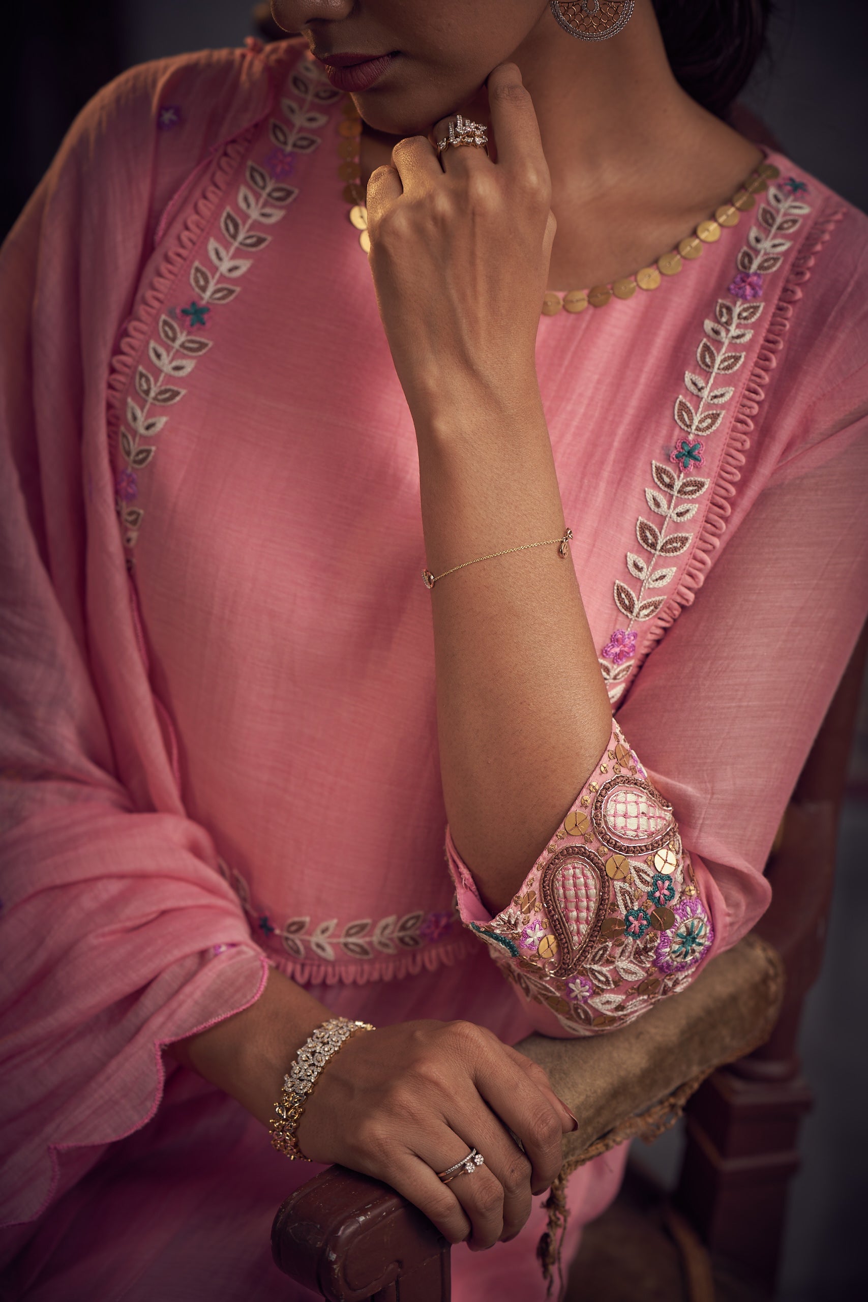 Satranga anarkali set