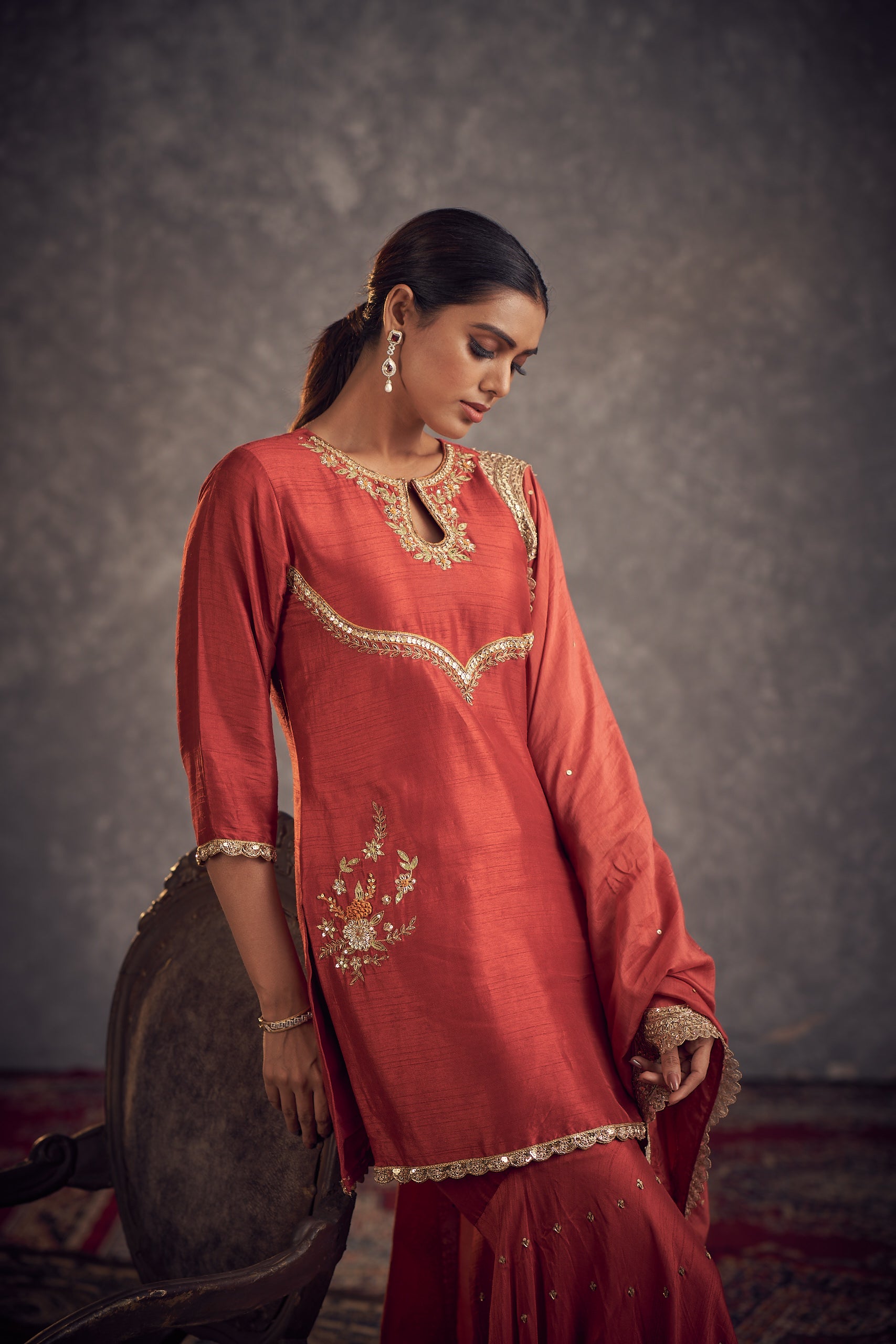 Laal kurta sharara set