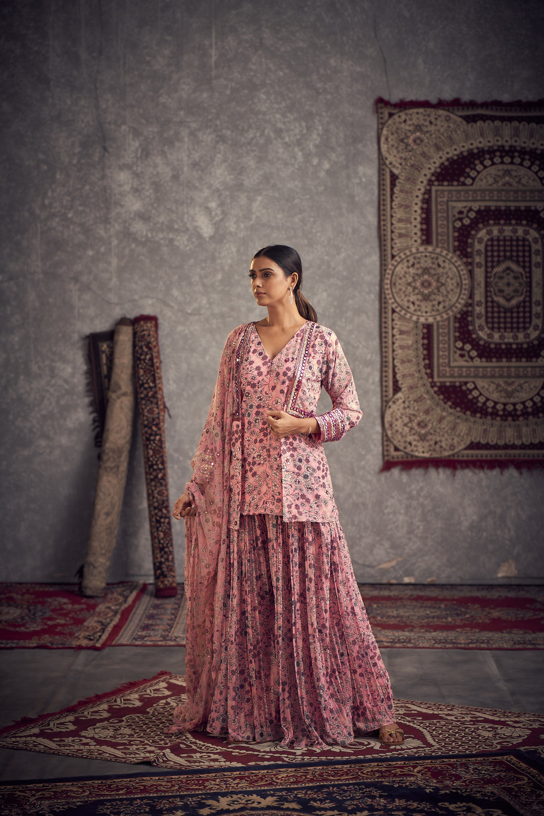 Sheesh Jacket Sharara set