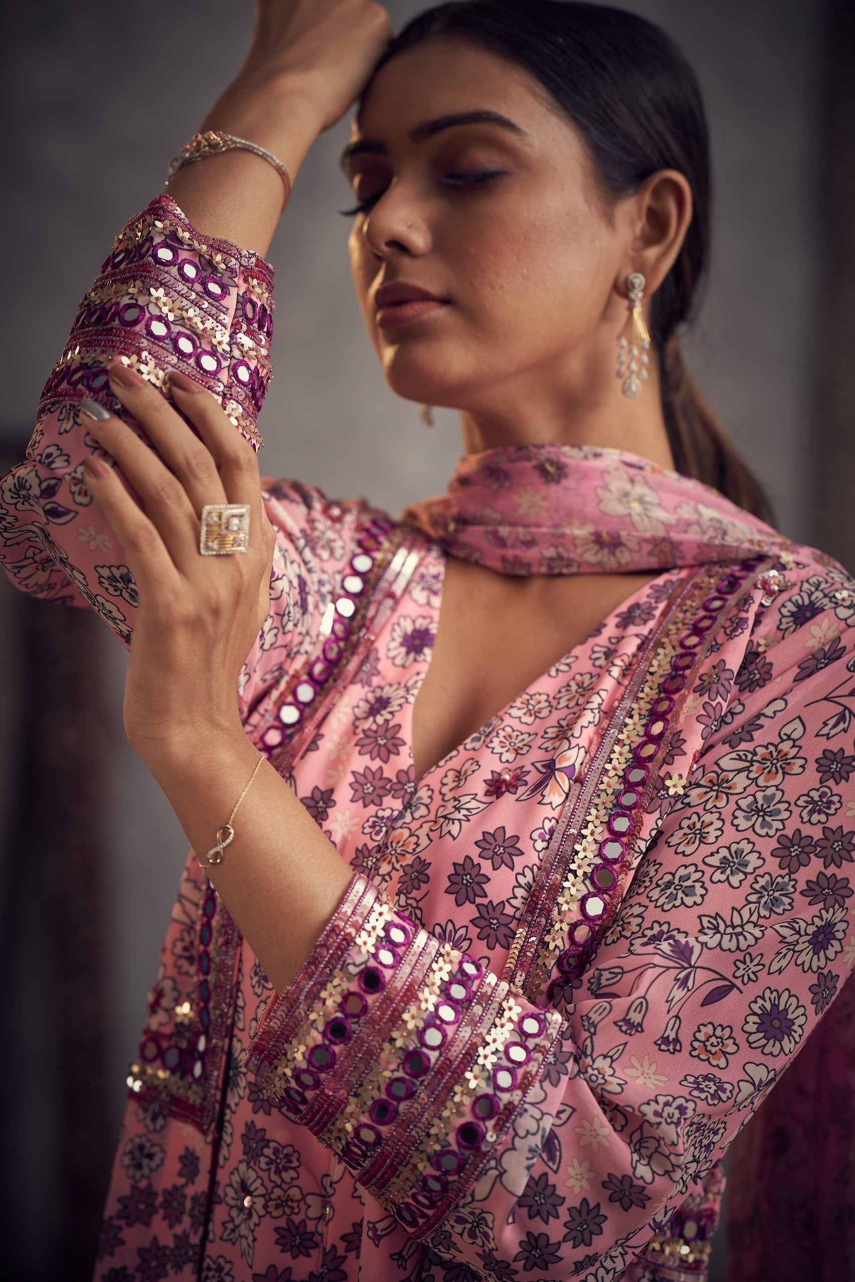 Sheesh Jacket Sharara set