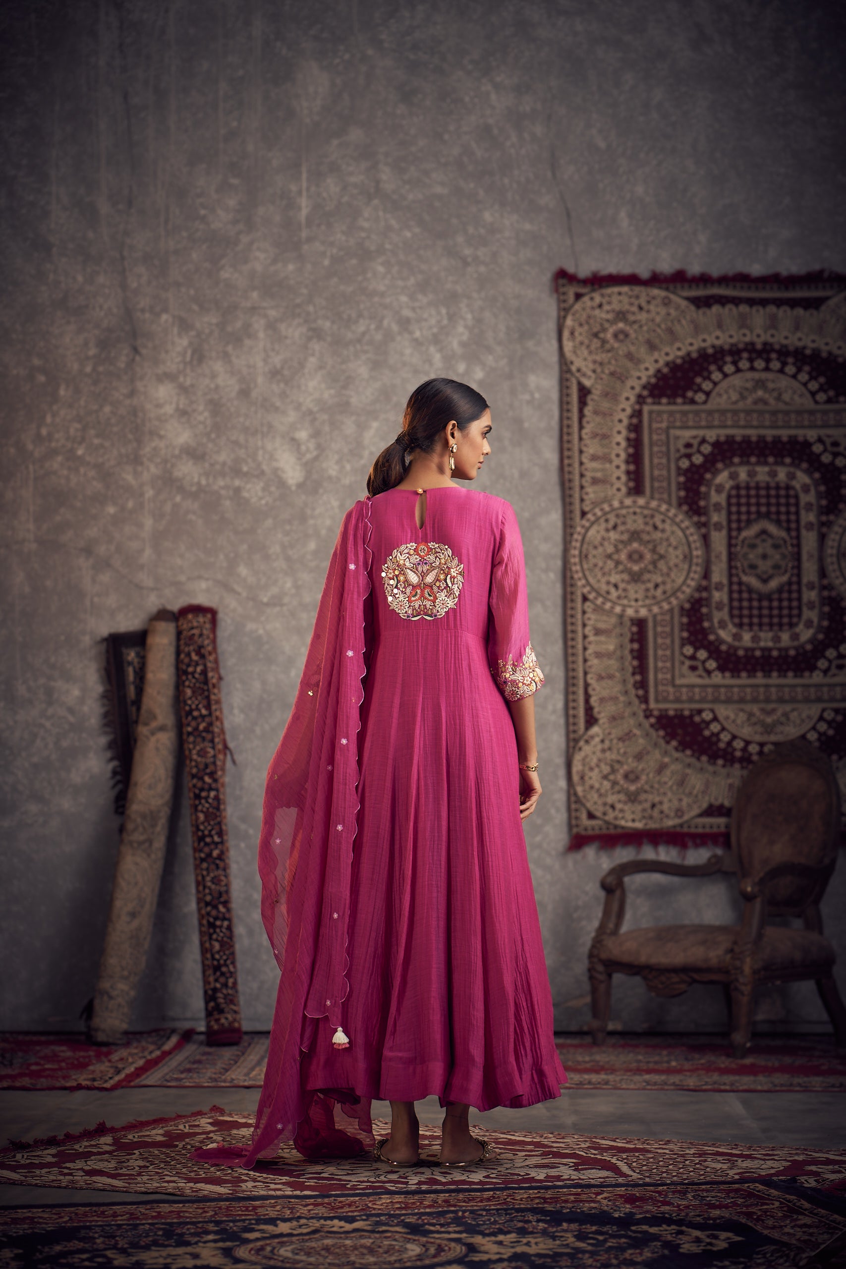 Satranga anarkali set