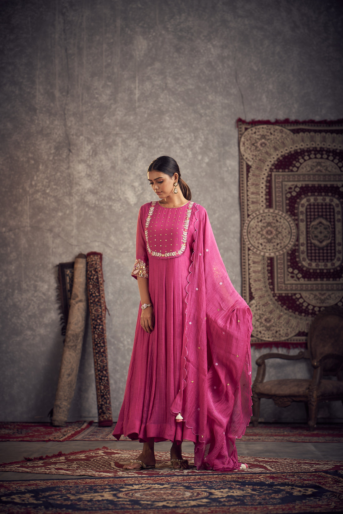 Satranga anarkali set