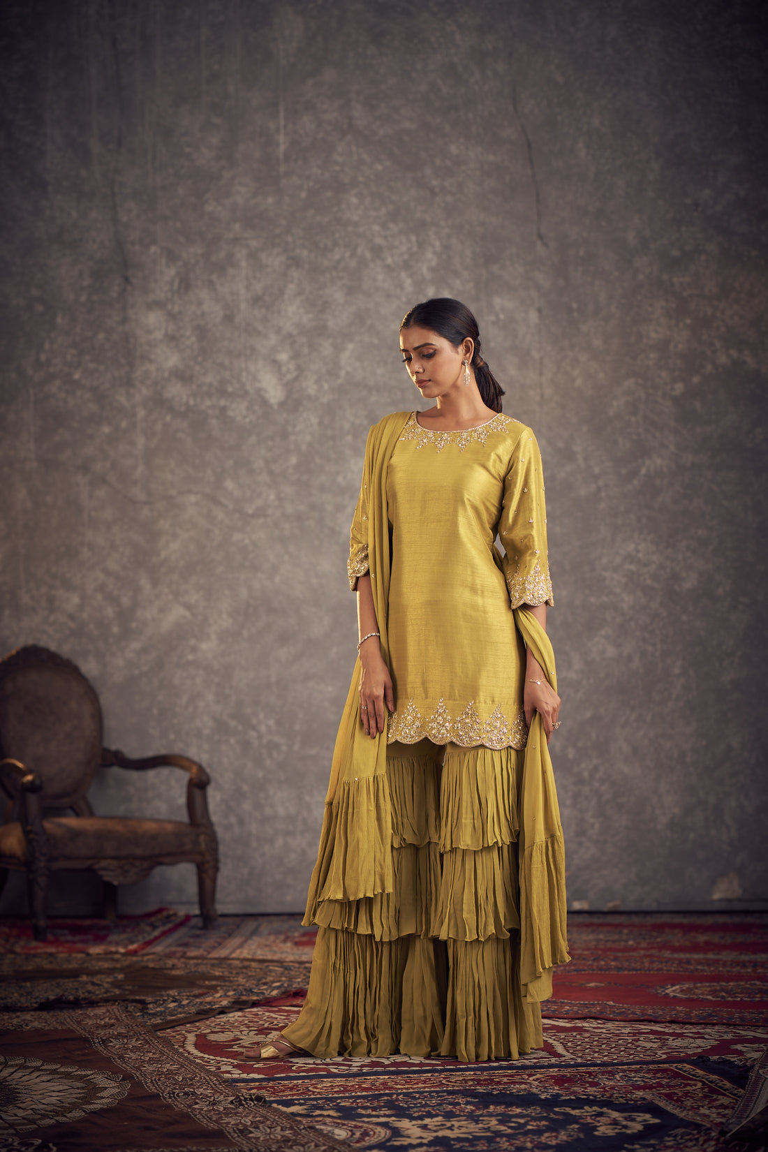 Rangila Kurta Layers Sharara Set
