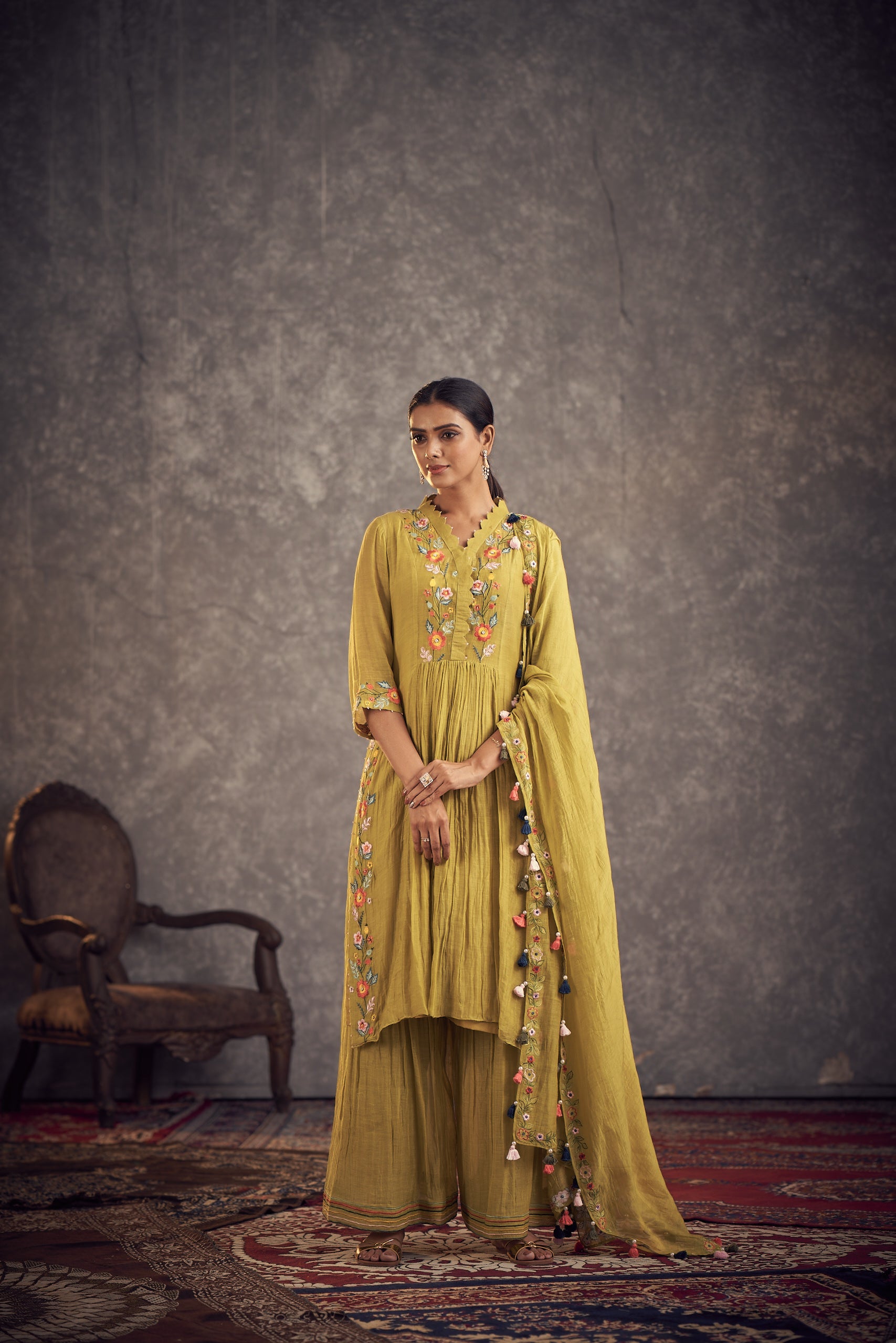 Phulari kurta set