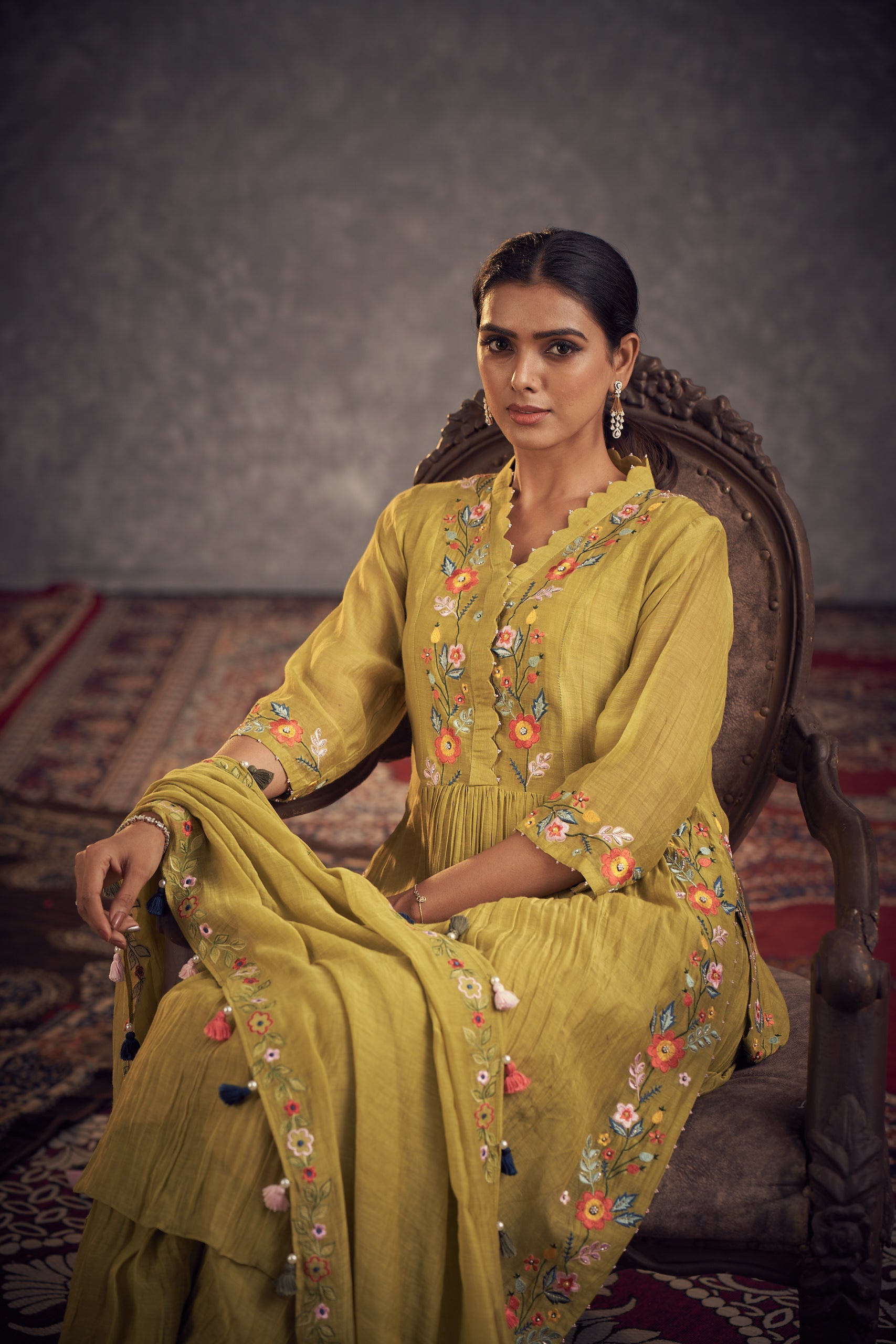 Phulari kurta set