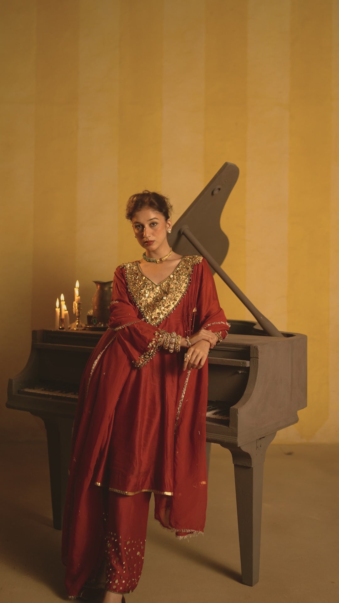 Surkh Gul kurta set