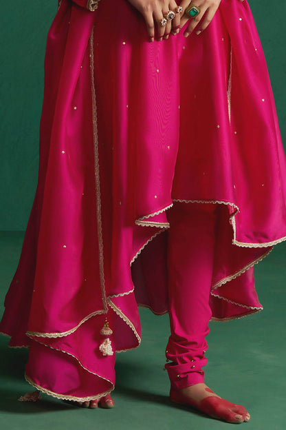 Buy Hirika &amp; Dhruti Pink Zardosi Anarkali Set For Kids Online at Aza Fashions