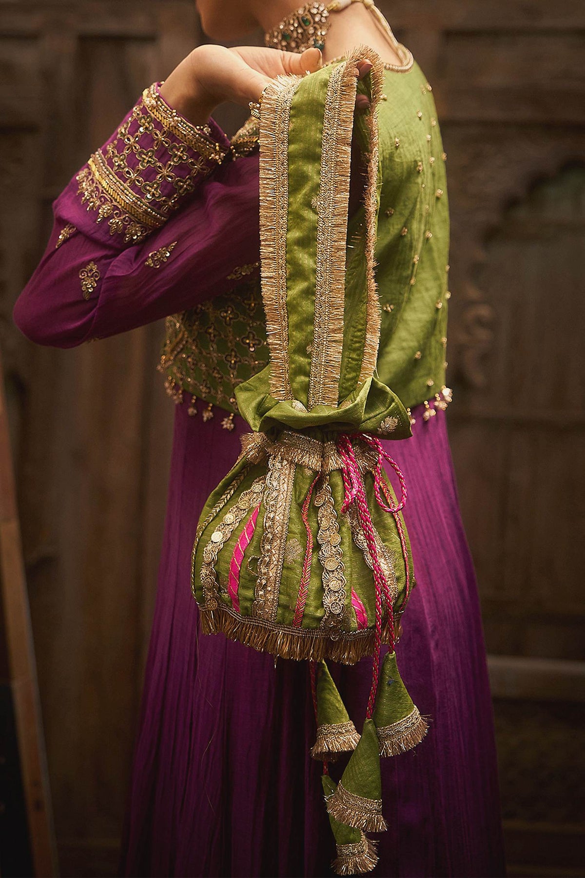 Hirika &amp; Dhruti Purple Jamli Anarkali And Marodi Work Jacket Set For Kids Online at Aza Fashions