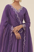 Buy Hirika & Dhruti Purple Dupatta Organza, Inner Lining Crepe, Hand Embroidered Anarkali Set For Kids at Aza Fashions