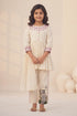 Buy Hirika & Dhruti Ivory Handloom Cotton Floral, House Hand Embroidered High Low Kurta And Pant Set For Kids at Aza Fashions