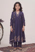 Hirika & Dhruti Purple Malai Chanderi Marodi Work Anarkali Pant Set For Kids