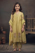 Buy Hirika & Dhruti Green Tissue Floral Butta Embroidered Kurta Pant Set For Kids at Aza Fashions