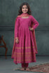 Buy Hirika & Dhruti Pink Churidar Lycra Stretch, Anarkali And Dupatta Cotton Print Set For Kids at Aza Fashions