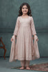 Buy Hirika & Dhruti Beige Chanderi Gota Lace Hand Embroidered Kurta Set For Kids at Aza Fashions