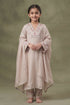 Buy Hirika & Dhruti Beige Dupatta Organza , Kurta And Pant Monga Hand Embroidered Set For Kids at Aza Fashions