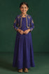 Buy Hirika & Dhruti Blue Pleated Anarkali With Embroidered Jacket For Kids at Aza Fashions