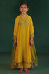 Hirika & Dhruti Yellow Two Tone Hand Embroidered Kurta Pant Set For Kids