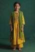 Buy Hirika & Dhruti Yellow Hand Embroidered Dori Work Anarkali Set For Kids at Aza Fashions