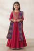 Buy Hirika & Dhruti Red Dori Tikki Work Anarkali And Embroidered Dupatta For Kids at Aza Fashions