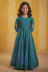 Buy Hirika & Dhruti Teal Gota And Zardozi Anarkali Set For Kids at Aza Fashions
