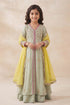 Buy Hirika & Dhruti Mint Zardozi Hand Embroidered Jacket Lehenga Set For Kids at Aza Fashions