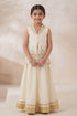 Buy Hirika & Dhruti Off White Jungle Hand Embroidered Kurta And Sharara Set For Kids at Aza Fashions