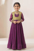 Buy Hirika & Dhruti Purple Jamli Anarkali And Marodi Work Jacket Set For Kids at Aza Fashions