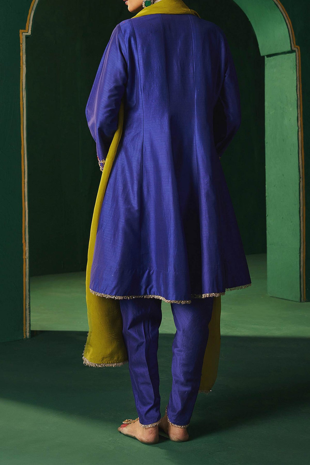 Shop Hirika &amp; Dhruti Blue Marodi Work Kurta Set For Kids at Aza Fashions