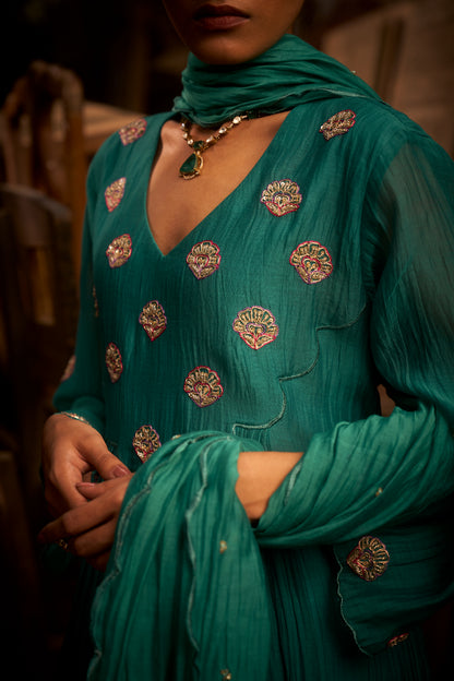 Cyan Kurta